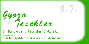 gyozo teschler business card